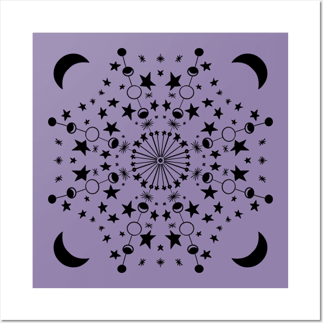 Moon Mandala Wall Art by bubbsnugg